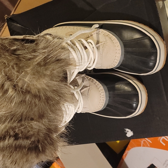 Sorel JOAN OF ARCTIC Boots: Dark Stone/Sea Salt - Picture 4 of 8